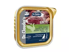 DR. CLAUDER’S drėgnas maistas suaugusiems šunims su antiena 12x100g