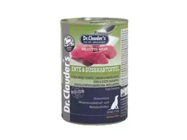 DR. CLAUDER’S drėgnas maistas šunims su antiena ir saldžiomis bulvėmis 6x400g