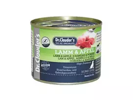 DR. CLAUDER’S drėgnas maistas šunims su ėriena ir obuoliais 10x200g