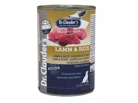 DR. CLAUDER’S drėgnas maistas šunims su ėriena ir ryžiais 6x400g