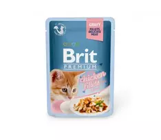 Brit Premium Cat Delicate konservai kačiukams su vištiena 24x85g
