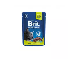 Brit Premium konservai sterilizuotoms katėms su ėriena 24x100g
