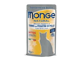 Monge Natural konservai kačiukams su tunu ir vištienos kepenėlėmis 12x80g