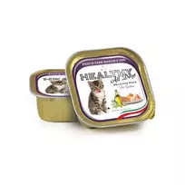 Healthy All Days paštetas jauniems kačiukams su balta mėsa ir kiaušiniais 12x90g
