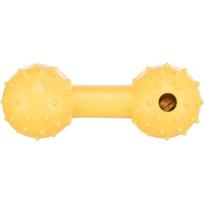 TRIXIE natūralios gumos hantelis su varpeliu 17 cm