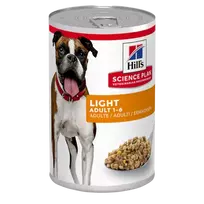 Hill’s Science Plan Light neriebūs konservai suaugusiems šunims 6x370g