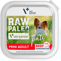 Raw Paleo paštetas mažų veislių suaugusiems šunims su jautiena 24x150g