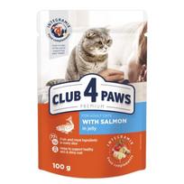 CLUB 4 PAWS Premium konservai suaugusioms katėms su lašiša 100g x 24 vnt