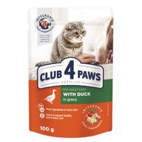 CLUB 4 PAWS Premium konservai suaugusioms katėms su antiena 100g x 24