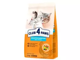 CLUB 4 PAWS Premium maistas suaugusioms katėms, jautriam virškinimui 2 kg