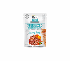 Brit Care Cat konservai sterilizuotoms katėms su triušienos padažu 24x85g
