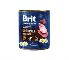 Brit Premium by Nature konservai šunims su kalakutiena ir kepenimis 6x800g