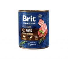 Brit Premium by Nature konservai šunims su kiauliena ir trachėja 6x800g