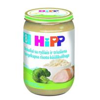 HiPP ekologiška tyrelė „Brokoliai su ryžiais ir triušiena“, 8 mėn.+, 220 g., 6433