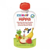 HiPP ekologiška obuolių, braškių ir bananų tyrelė 4m+ 100g 8521