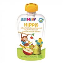 HiPP ekologiška obuolių, kriaušių ir bananų tyrelė 4m+ 100g 8520