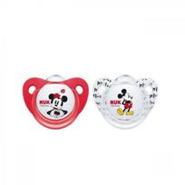 NUK silikoninis čiulptukas MICKEY, 0-6 mėn., 2 vnt., SU28