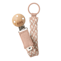 BIBS laikiklis čiulptukui su juostele, 0-18m, Blush/Ivory