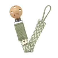 BIBS laikiklis čiulptukui su juostele, 0-18m, Sage/Ivory