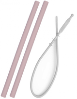 MINIKOIOI šiaudeliai su valymo šepetėliu FLEXI, 2 vnt., Pinky Pink, 101110003