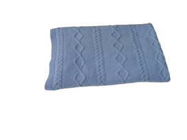 MILLI pledas merino vilna DIAMOND, aran light blue, 100x80cm