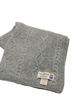 MILLI pledas merino vilna DIAMOND, aran light grey, 100x80cm