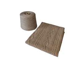 MILLI pledas merino vilna DIAMOND, aran coffee, 100x80cm