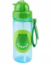 SKIP HOP gertuvė su šiaudeliu ZOO 13-oz, 12m+, 384,5ml, crocodile, 9N919810