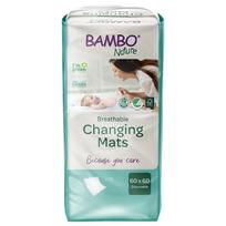 BAMBO vystyklų keitimo paklotai 60x60 cm 10vnt, BAMBN2874
