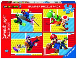 RAVENBURGER dėlionė Super Mario, 4x100d., 05195