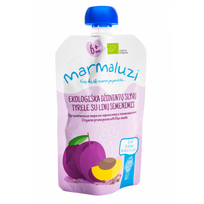 MARMALUZI ekologiška džiovintų slyvų tyrelė su linų sėmenimis, 6 mėn.+, 90g