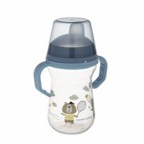 CANPOL BABIES gertuvė su silikoniniu snapeliu, FirstCup BONJOUR PARIS, 6mėn+, 250ml, mėlyna, 56/613_blu