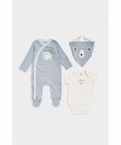 MOTHERCARE šliaužtinukas ilgomis rankovėmis, smėlinukas trumpomis rankovėmis ir seilinukas, CB783