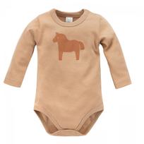 PINOKIO smėlinukas ilgomis rankovėmis WOODEN PONY, rudas, 74 cm, 1-02-2111-010