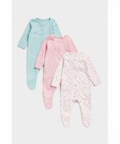 MOTHERCARE šliaužtinukas ilgomis rankovėmis, 3 vnt., EB746