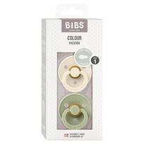 BIBS čiulptukai, Colour Symmetrical, 2 vnt, 0-6 mėn., Ivory/Sage, 1 dydis