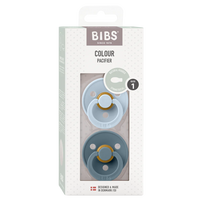 BIBS čiulptukai, Colour Symmetrical, 2 vnt, 0-6 mėn., Baby Blue/Petrol, 1 dydis