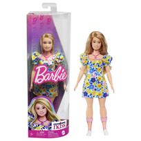BARBIE lėlė su Dauno sindromu gėlėta suknele, HJT05