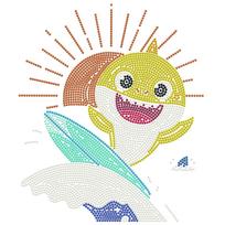 DIAMOND DOTS kūrybinis rinkinys piešimas deimantais Baby Shark Stay Cool!, 3295 deimantai, DBX.087