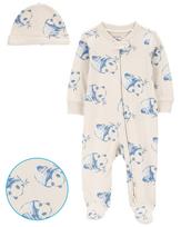 CARTER'S šliaužtinukas ilgomis rankovėmis ir kepurė, 1P599910 46-55cm