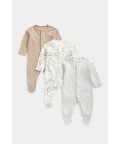 MOTHERCARE šliaužtinukas ilgomis rankovėmis, FE108 3vnt.,