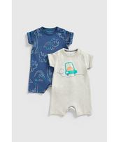 MOTHERCARE šliaužtinukas trumpomis rankovėmis, 2vnt., GF206