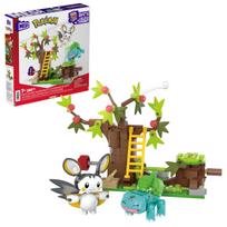 MEGA CONSTRUX POKEMON rinkinys Emolga ir Bulbasauras paslaptingame miške, HTH69