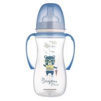 CANPOL BABIES Anti-Colic buteliukas su rankenėlėmis, 300 ml PP EasyStart BONJOUR PARIS, 35/241_blu