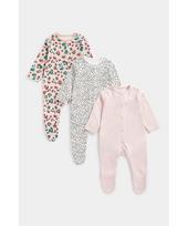 MOTHERCARE šliaužtinukas ilgomis rankovėmis, 3vnt., FC098