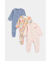 MOTHERCARE šliaužtinukas ilgomis rankovėmis, 3vnt., FC100