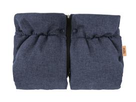 MILLI dviejų dalių pirštinės vežimėliui wool premium, melange navy blue, 38x26cm, 3-3-3-Z-M-108