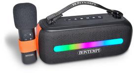 BONTEMPI TECH belaidis garsiakalbis su belaidžiu mikrofonu ir RGB šviesomis, 491050