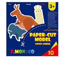 FLOWERMONACO karpymo knygelė Paper-cut Lovely Animal, 847366