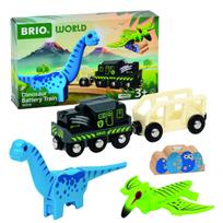 BRIO WORLD dinozaurų nuotykių rinkinys Dinosaur Battery Train, 36096
